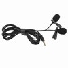 Black Double Head Lavalier Lapel Microphone No Driver Installation Required