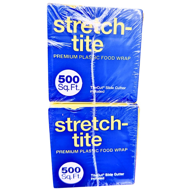 Stretch-Tite Premium Plastic Food Wrap 2 Pack x 500 Sq.