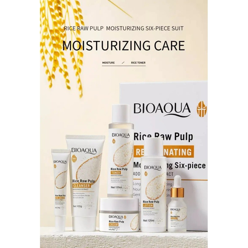 Suero De Arroz Set 6pz Bioaqua Skincare Con Extracto Arroz