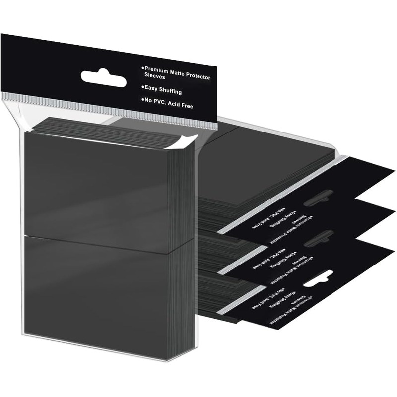 400 Fundas de Tarjetas Negras para Tarjetas de Intercambio, Fundas