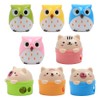 Opexicos 8Pcs Stationery Double Holes Pencil Sharpener Cartoon Cat and