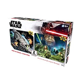 Mandalorian Lenticular 3D Puzzles 500 Piece Puzzle for Kids Ages 3-10 3D Dual Pack Puzzles for Girls and Boys Great Gifts for Children