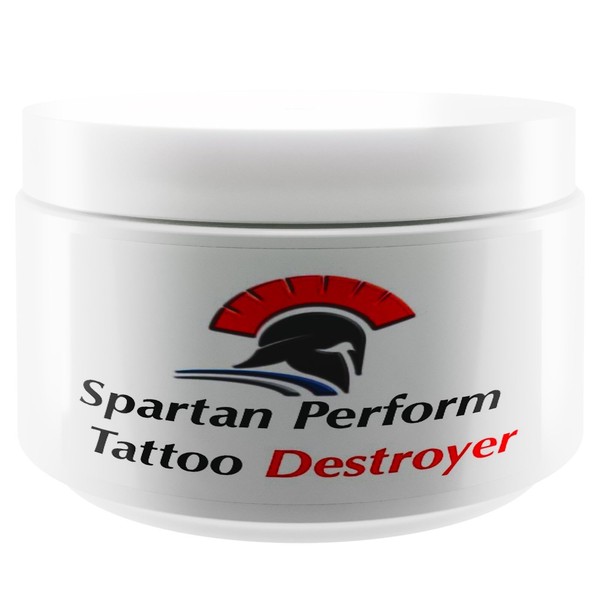 SPARTAN PERFORM TATTOO DESTROYER NATURAL REMOVAL FADING CREAM 8 WEEK SUPPLY