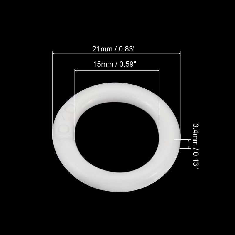 PATIKIL 50pcs 21mm Outside Diameter 15mm Inner Diameter Loose Leaf