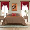 ELKCA 39Inches Burgundy Red Valance for Festival Holiday Thick Chenille