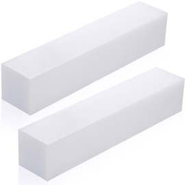 Landical UHMW Tapping Block Rectangular Ultra High Molecular Weight Polyethylene Solid Plastic Blocks for Machining Engineering Flooring Home DIY Projects(12" x 2.4" x 2.4", 2 Pcs)