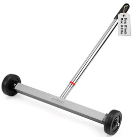 HORUSDY 17-Inch Rolling Magnetic Sweeper with Wheels | Adjustable Handle | 8.8-Pound Capacity Heavy-Duty Magnet to Pick Up Nails