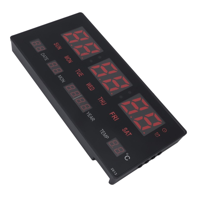 LED Number Clock Large Big Digital Display with Temperature Wall