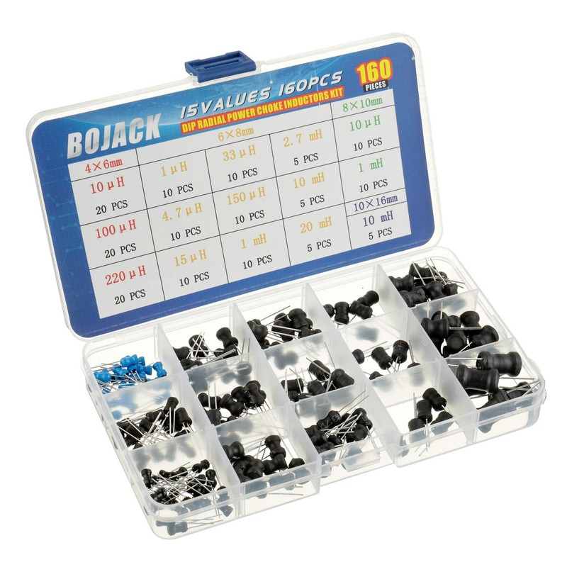 BOJACK 15 Values 160 Pieces Inductance 10uH to 20mH DIP