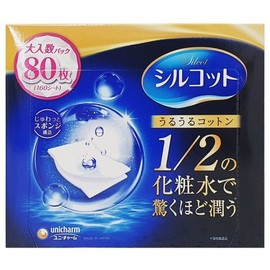 Shirucotto Uruuru Cotton Pads 80 Sheets 1 Box / 시루콧토 우루우루 화장솜 80매 1박스