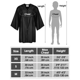 SOMSOC 5 Pack 2025 Graduation Gown Cap Stole Set with Tassel Certificate Graduation Kit for Graduates Preschool Kindergarten