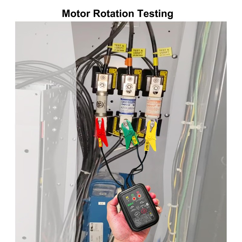 Non-Contact 3 Phase Rotation Meter | Motor Rotation Tester for