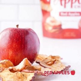 Simple Slices Gourmet Nut Baked RED Apple Chips, USA Grown Apples, No Added Sugar, Red Apples, 3.5oz bag, 3 Pack, 10.5oz Total