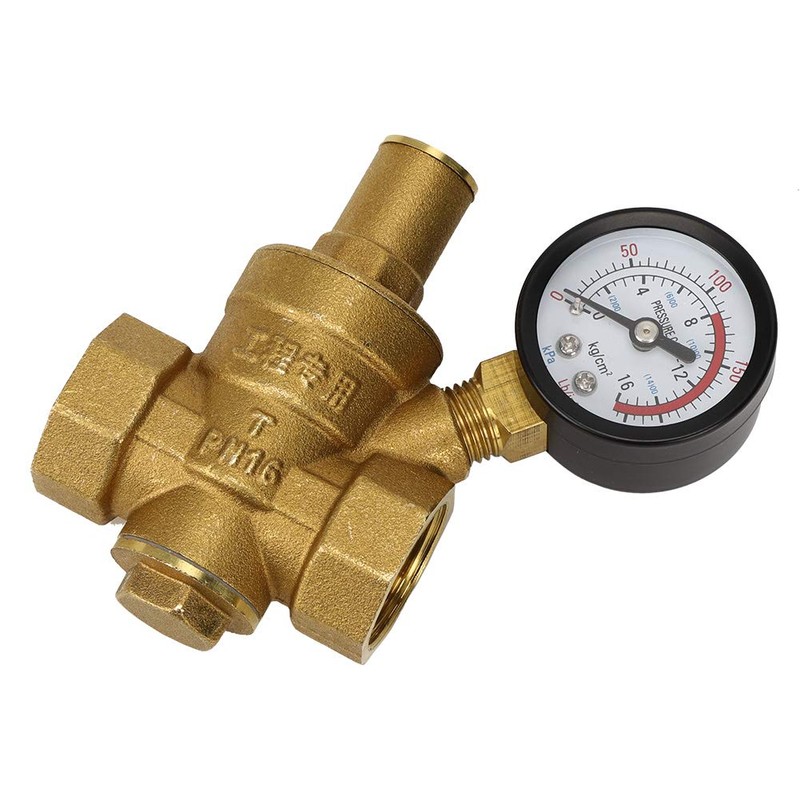 Pressure Reducer DN20 Brass Adjustable Water Pressure Regulator Reducer with