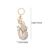 [CALLARON] 2pcs Rhinestone Shrimp Keychain Inlay Keychain Cambal Keychain Shrimp