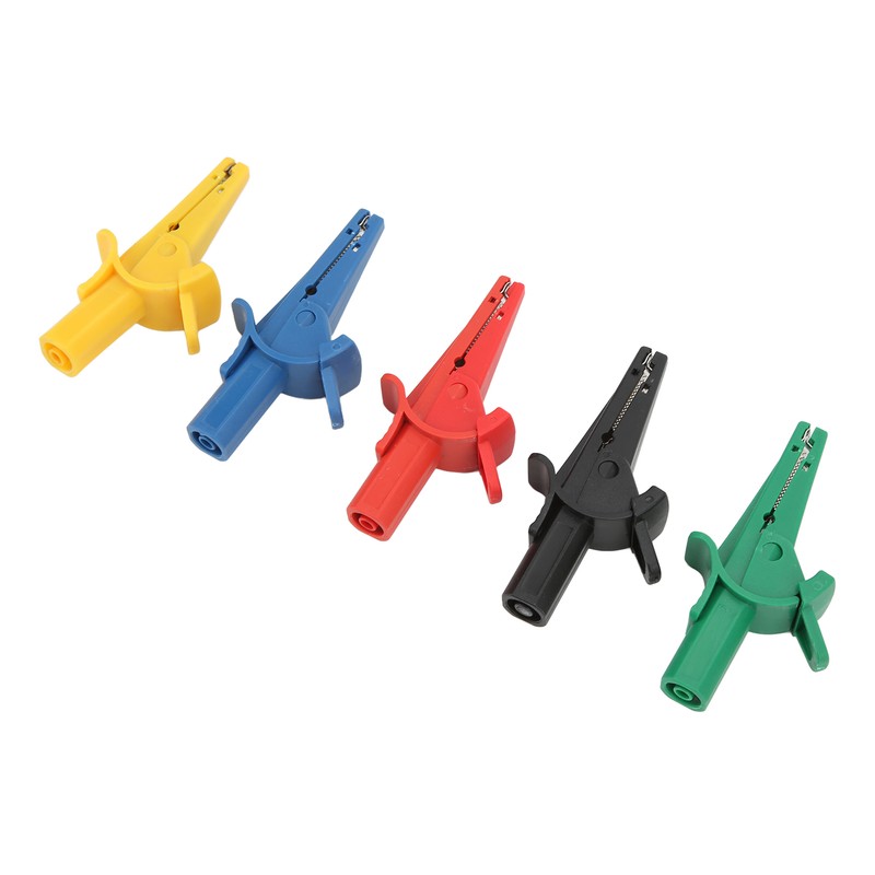 5Pcs/Set Battery Electrical Test Clip 10A 600V‑1000V Multicolor Portable Safety