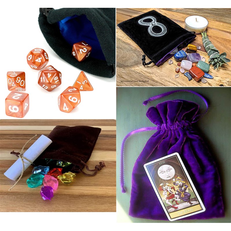 Sansam Sansam Small Velvet Gift Bags with Drawstring, 20pcs 2.8x3.6