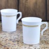 BloominGoods 50 Heavyweight Disposable White Plastic 8 oz. Coffee Mugs
