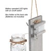 iDECOE Premium Mason Jar Wall Decor Sconces - Rustic Grey