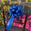 Blue Decorative Pull Bows - 8" Wide, Set of 6,