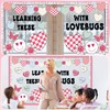 Justforjoyful 55PCS Valentine'S Day Classroom Bulletin Board Decorations Groovy Valentine's
