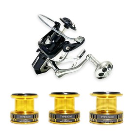 Orurudo Fishing Tackle Spinning Reel "Super Gorirudo" Compatible with No. 3000-5000 Reel Body & Spool No. 3000/4000/5000 for Sea Bass, Sea Bream, Yellowtail, Taman, Garla, Bluefish, Black Seabream