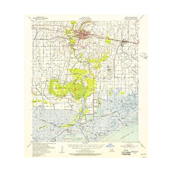 YellowMaps Abbeville LA topo map, 1:62500 Scale, 15 X 15