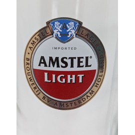 Amstel Light 24 K Gold Rimmed Pint Glass | Set of 2 Glasses