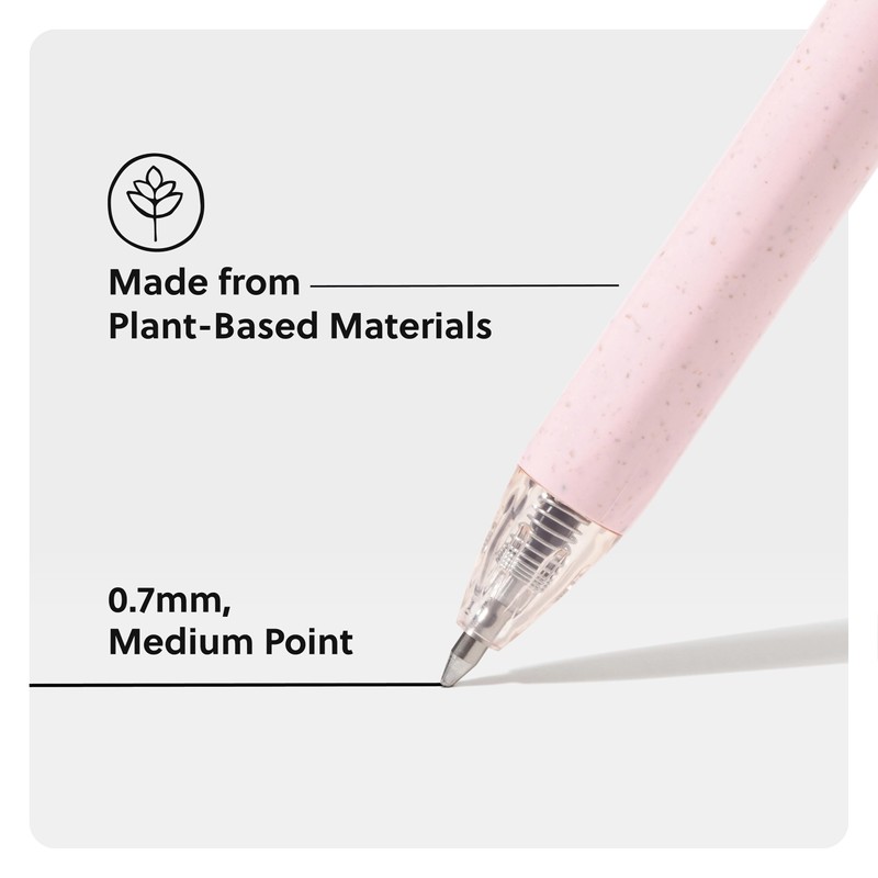 U Brands U-Eco Recycled Gel Click Pens, Set of 12,