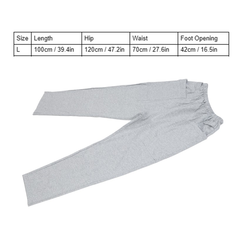 Catheter Leg Bag Pants 2 Outer Side Pockets Soft Cotton