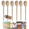 Tradeco direct® 12" (300mm) Beechwood Wooden Spoon, Ideal for Baking,