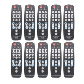 [10 Pack] Anderic EzWipe Universal TV Remote Control - 1-Device - TV Only - for Hospitality, Hotels, Motels, Commercial TVs - Clean Wipeable Membrane Surface - RRHC100
