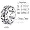 Suplight 925 Sterling Silver Celtic Knot Ring, 8mm Retro Celtic
