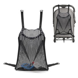 THXFUNAREA Baby Shopping Bag Protector for Pushchair 1 Piece Pram Net, Shopping Bag, Pram Back Mesh Bag, Black