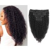 Jiarosi Kinky Curly Clip in Hair Extensions Human Hair 3C