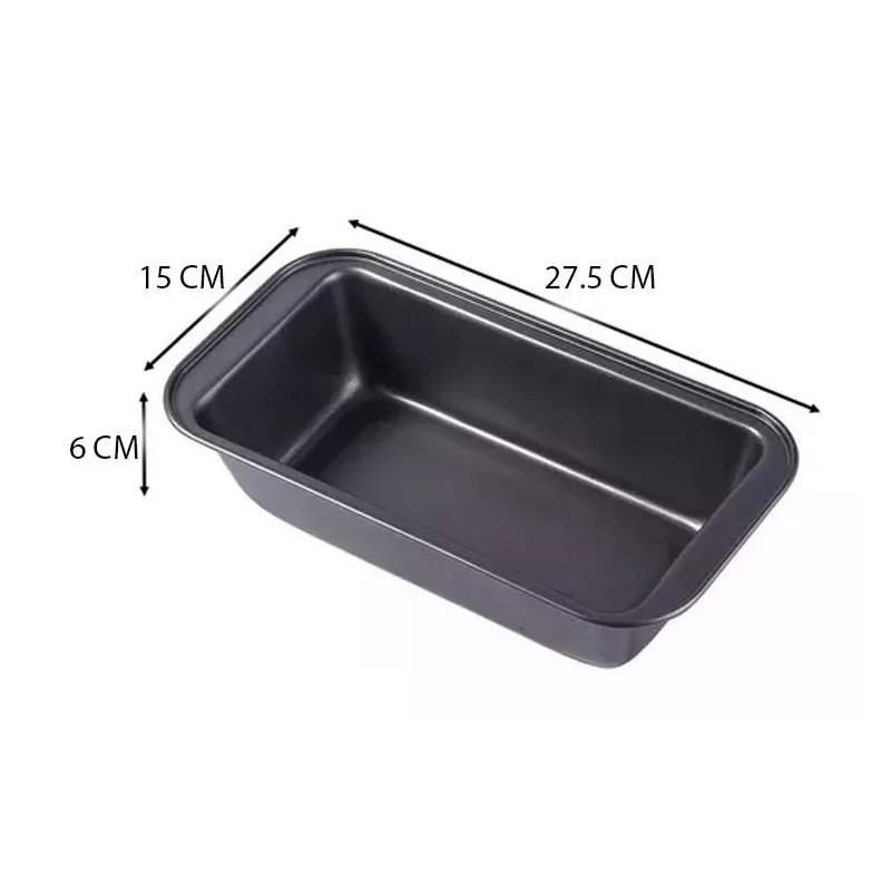 TH2010 Molde Rectangular Panque Pan Antiadherente Acero Inox Postre