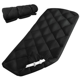 Cot Mattress Pad (Improved Thickness) Quilted Cot Mattress Topper, Camping Sleeping Mat Soft Cot Pads for Camping 30" X 75" Camping Mattress Pad for Camp Cot/Rv Bunk/Narrow Twin Beds, Black