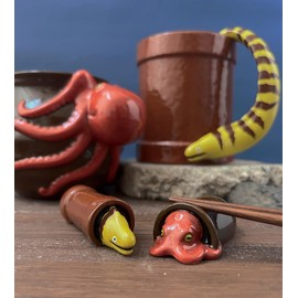 Deco MG-38242 Hidden Chopsticks Rest Moray Eel Approx. 0.9 x 2.5 x 0.7 inches (23 x 63 x 18 mm)