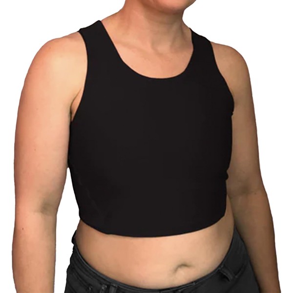 Wonababi Swim Binder, Chest Binder Trans with Pullon, Swimsuit Top