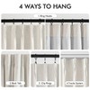 MIULEE Natural Pinch Pleated 100% Blackout Linen Curtains 102 Inch