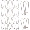 CREATCABIN 1 Box 100Pcs 2 Sizes Kidney Earrings Hook Silver