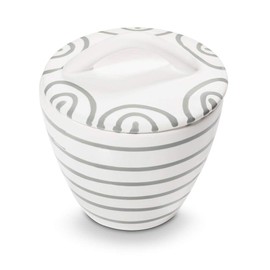 Gmundner Keramik Manufaktur 0106DZGO09 Graugeflammt Gourmet Sugar Bowl Diameter 9 cm