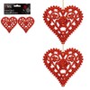 PMS Glitter Collection Christmas Tree Decoration - 2 Pk Heart