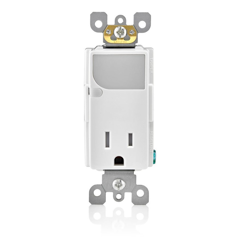Leviton 15-Amp 125V AC Combination Decora Tamper Resistant Receptacle with