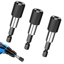 YOURKAY Magnetic Bit Holder, Pack of 3, 1/4 Inch 60 mm Swivel Bit Holder, Pivot Drill Bit, Accessories for Power Tools, Hex Shank Quick Change, for Various Screwdrivers