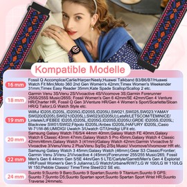 TumpCez Elastic Watch Straps, 16 mm, 18 mm, 20 mm, 22 mm, Quick Release Nylon Strap, Adjustable, Breathable Sports Bands, Replacement Strap for Men and Women.