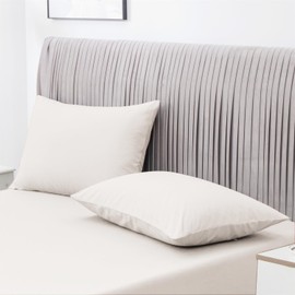 Grounding Pillowcase Set of 2, Queen Size Pillow Cases 20 x 30 inches, Organic Cotton + Silver Yarn, Conductive Earthing Pillowcase