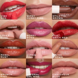Revolution Beauty, Lip Allure Soft Satin Lipstick, Highly Pigmented & Smudge Proof, Long Lasting Creamy Satin Finish, Contains Vitamin E, Berry Boss, 0.11 Oz