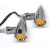 2pcs Chrome 15 LED Motorcycle Stop Brake Running Turn Signal