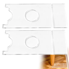 Aolamegs Clear Couch Stoppers to Prevent Sliding, 2-Pack 9" Universal Headboard & Bed Spacer–Wall Protector from Furniture, Fire Risk Prevention & Outlet Space Saver